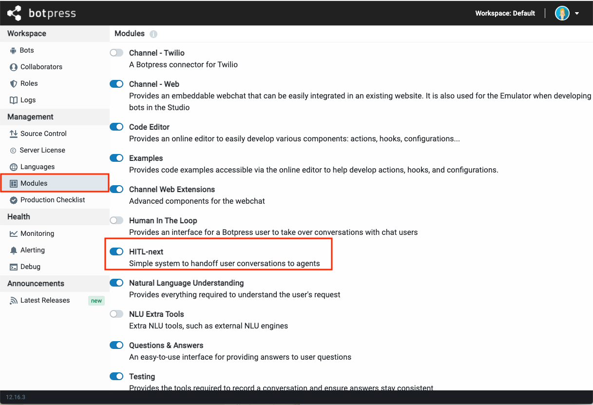 Enable Module