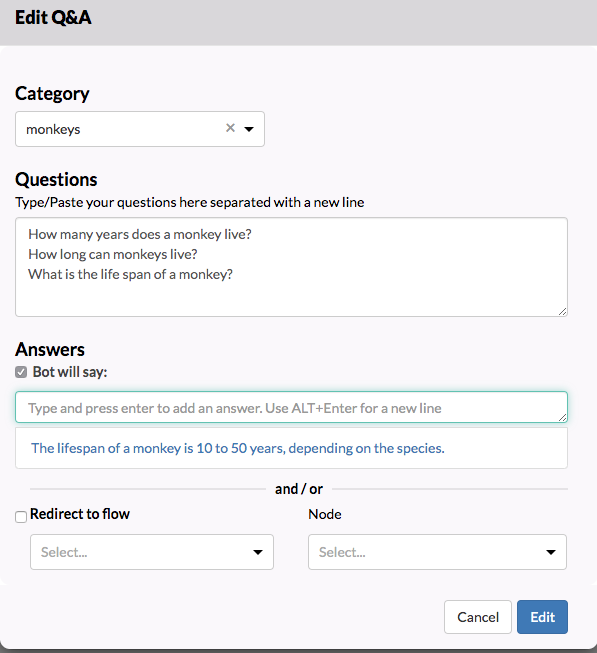 QnA Category